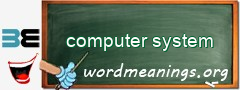 WordMeaning blackboard for computer system